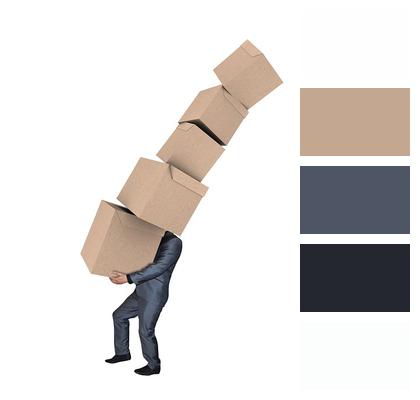 Man Moving Boxes Carrying Boxes Image